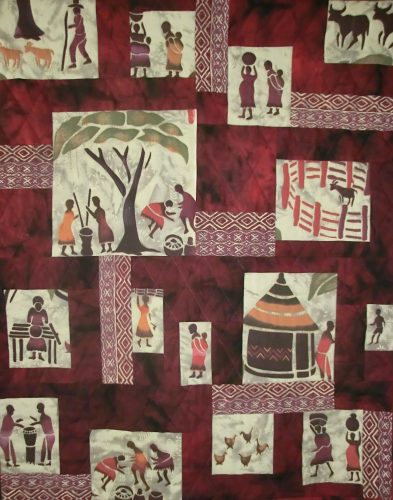 Motief stof gekocht in Vic Falls 2011-2013